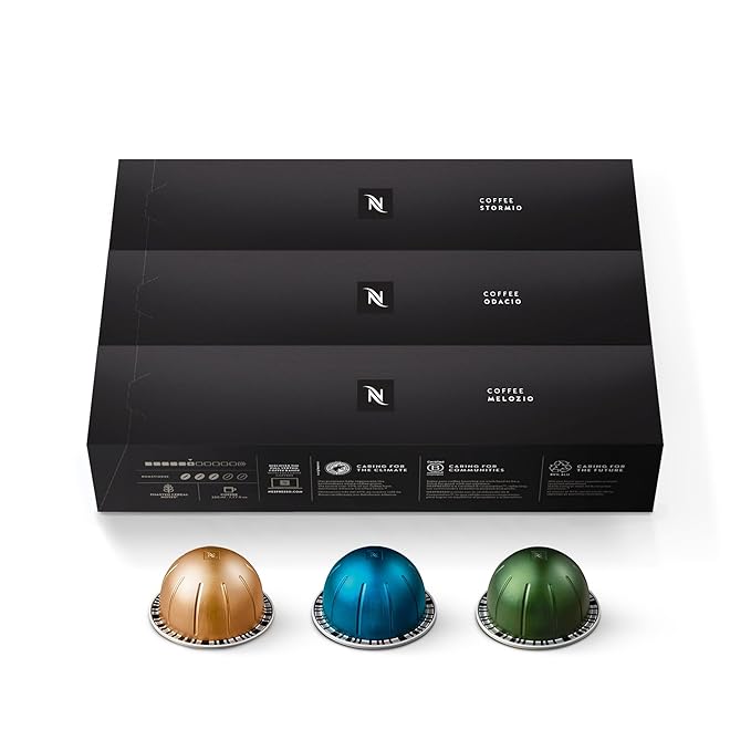 Nespresso Capsules Vertuo, Variety Pack, Medium and Dark Roast Coffee