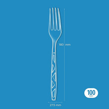 Amazon Basics Disposable Clear Plastic Forks, Premium Quality, 100 Count