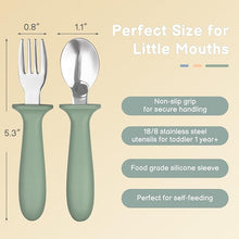 Toddler Utensils, 6 Pack kids Silverware Set with Silicone Handle
