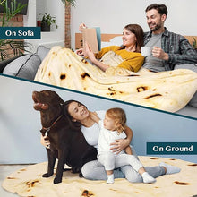 Burrito Tortilla Blanket Soft Fleece Throw for Kids & Babies, 40in