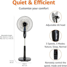 Amazon Basics 16" Pedestal Fan with Remote for Bedroom