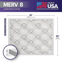 BNX TruFilter 20x25x1 Air Filter MERV 8 (6-Pack) - MADE IN USA