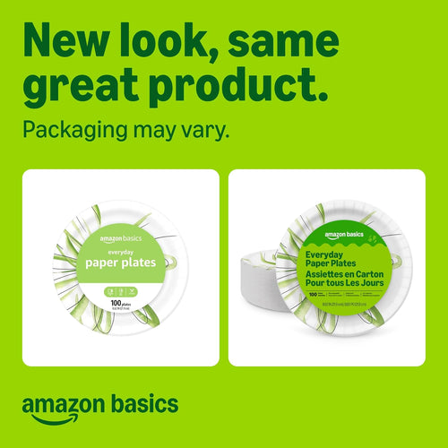 Amazon Basics Everyday Disposable Paper Plates