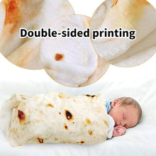Burrito Tortilla Blanket Soft Fleece Throw for Kids & Babies, 40in