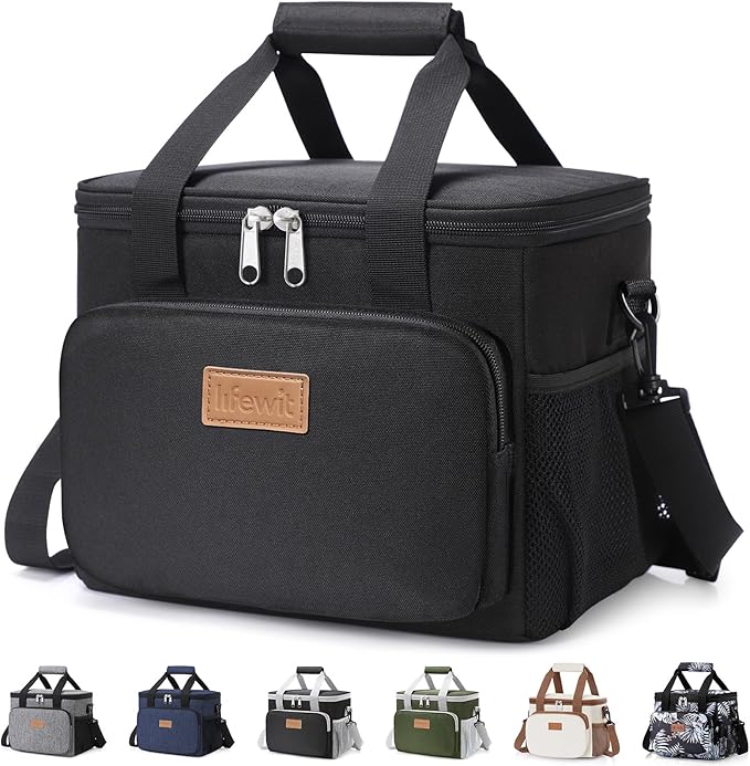 Lifewit Medium Lunch Bag Insulated Lunch Box Soft Cooler Cooling Tote for Adult Men Women