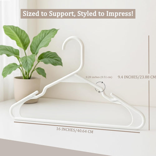 Utopia Home - Plastic Hangers 50 Pack - Space Saving Clothes Hanger