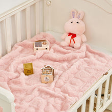 Yurhap Fleece Baby Blanket Heart Checkered Blanket