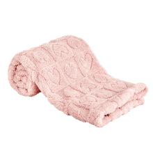 Yurhap Fleece Baby Blanket Heart Checkered Blanket