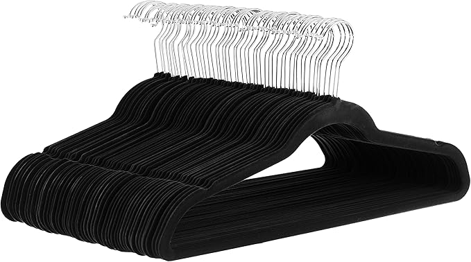 Amazon Basics Slim Velvet Non-Slip Space Saving Suit Clothes Hangers