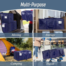 6 Pack Extra Heavy Duty Large Moving Bags with Strong Zipper & Comfortable Handles