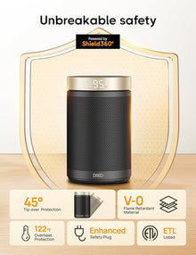 DREO Space Heater, Portable Electric Heaters for Indoor Use with Thermostat and Remote