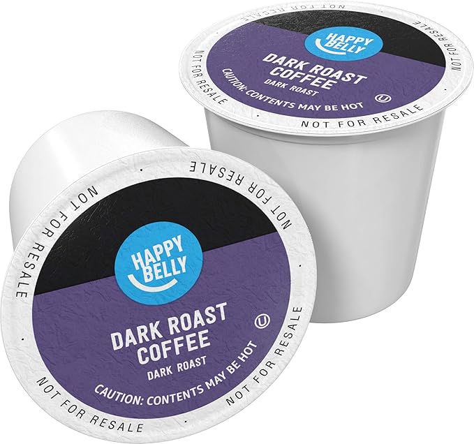 Amazon Brand - Happy Belly Dark Roast Coffee Pods