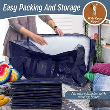 6 Pack Extra Heavy Duty Large Moving Bags with Strong Zipper & Comfortable Handles