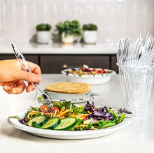 Amazon Basics Disposable Clear Plastic Forks, Premium Quality, 100 Count