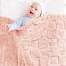 Yurhap Fleece Baby Blanket Heart Checkered Blanket