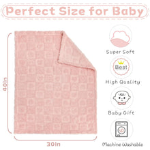 Yurhap Fleece Baby Blanket Heart Checkered Blanket